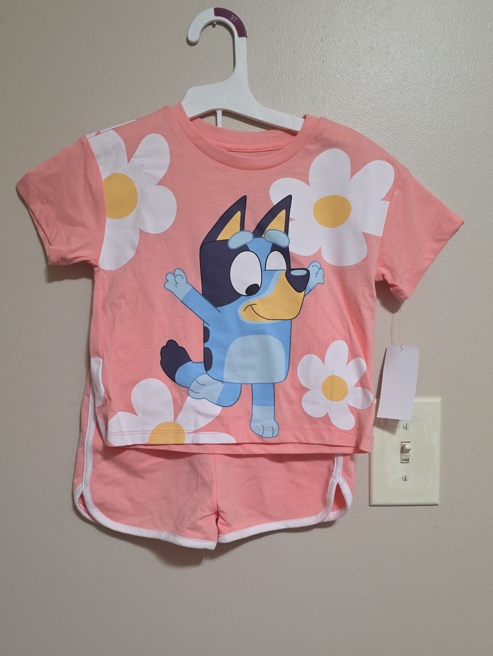 Pink Bluey Daisy Kids Matching Set - Pink